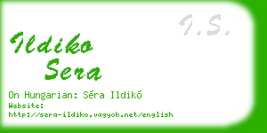 ildiko sera business card